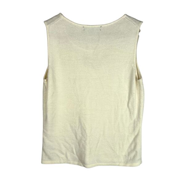 Vintage Designers Originals Cream Luxelon Tank Top PS - Picture 3 of 12